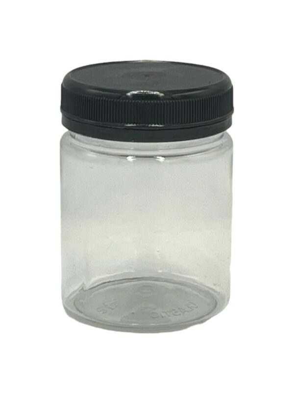 George 125ml Clear PET Jar with Black Screw Lid