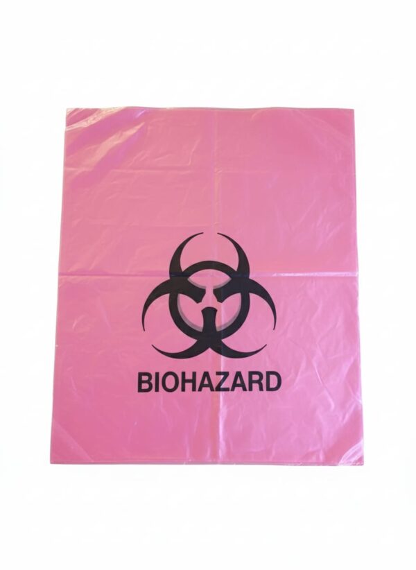 Heavy-Duty Red Bio-Hazard Bag 75cm x 95cm x 60micron
