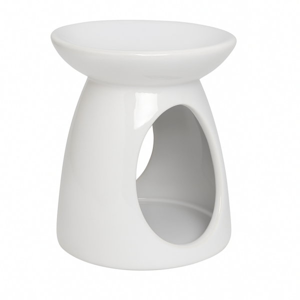 Ceramic Fragrance Burner: White Minimalistic Design