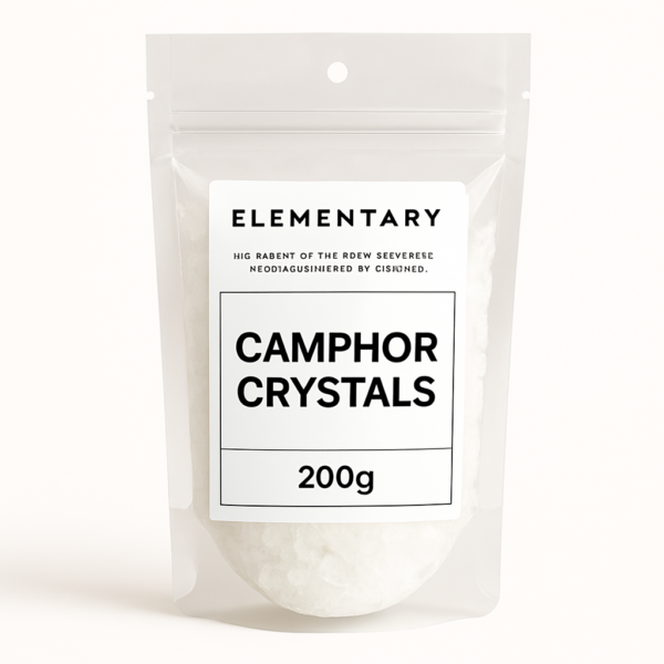 Camphor Crystals .