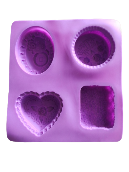 Silicone soap Mould Vintage 4 cavity